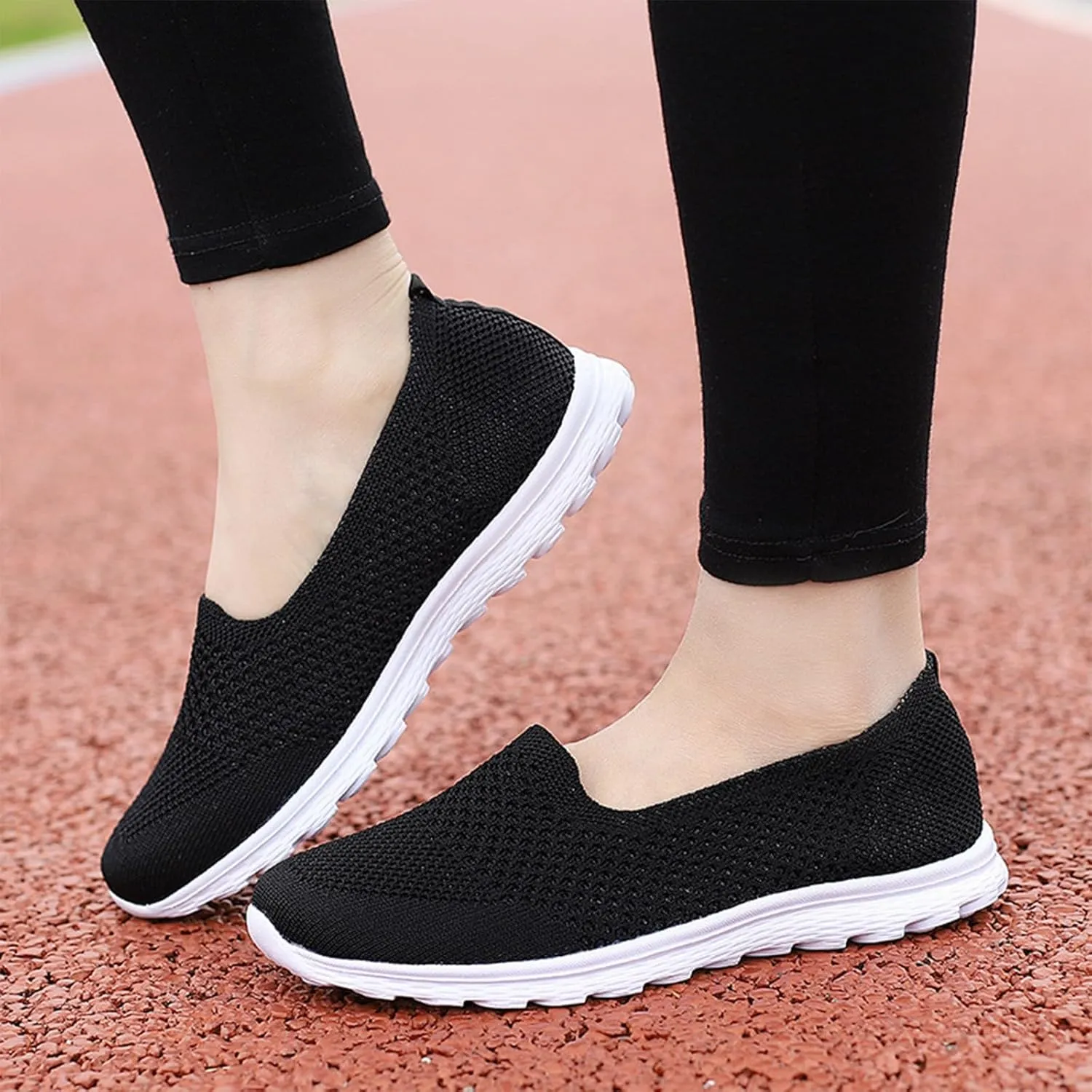 Women's Orthopedic Breathable Sneakers, Fashion Sport Slip on Non Slip Mesh Casual Running Lightweight Shoes with Arch Support, Premium Comfortable Walking Sneakers