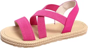 Women's Summer Fashion Open Toed Sandals With Elastic Temperament Breathable Shoes Sneaker Sandal