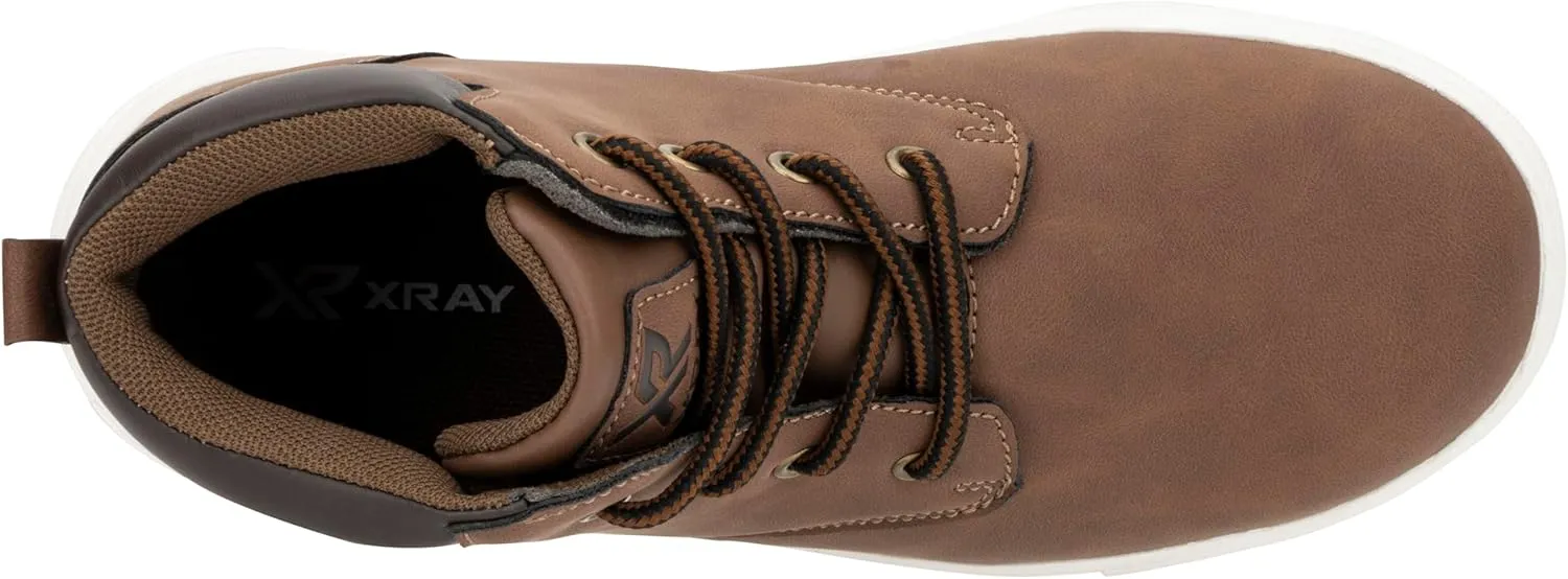X RAY Boys Drew High Top, Round Toe Sneakers, Rubber Outsole